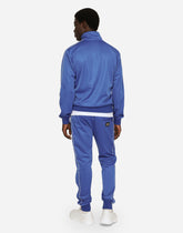 Triacetate jogging pants with bands - | Dolce & Gabbana