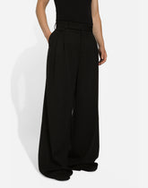 Tailored wool pants with darts - | Dolce & Gabbana