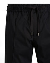 Stretch cotton gabardine jogging pants - | Dolce & Gabbana