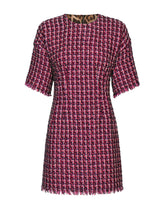 Short tweed fit-and-flare dress - | Dolce & Gabbana
