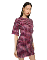 Short tweed fit-and-flare dress - | Dolce & Gabbana