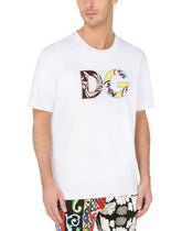 Cotton t-shirt with DG patch - | Dolce & Gabbana