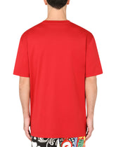 Cotton t-shirt with DG patch - | Dolce & Gabbana