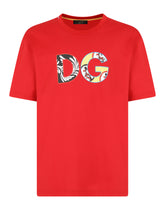 Cotton t-shirt with DG patch - | Dolce & Gabbana