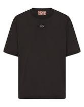 Jersey and twill T-shirt with tiger print - | Dolce & Gabbana