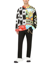 Jersey sweatshirt with carretto patchwork print - | Dolce & Gabbana