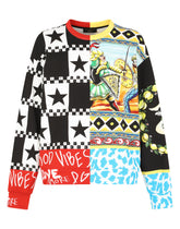 Jersey sweatshirt with carretto patchwork print - | Dolce & Gabbana