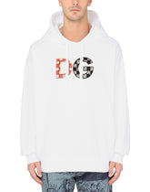 Jersey sweatshirt with DG patch - | Dolce & Gabbana