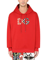 Jersey sweatshirt with DG patch - | Dolce & Gabbana