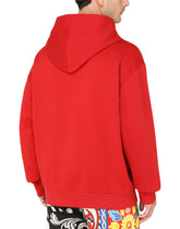 Jersey sweatshirt with DG patch - | Dolce & Gabbana