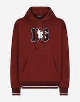 Jersey hoodie with patch - | Dolce & Gabbana