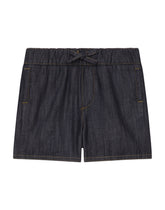 Denim shorts with DG logo - | Dolce & Gabbana