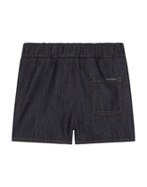 Denim shorts with DG logo - | Dolce & Gabbana