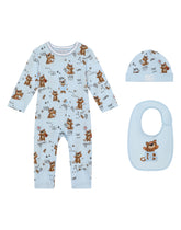 3-piece gift set in baby leopard-print jersey - | Dolce & Gabbana