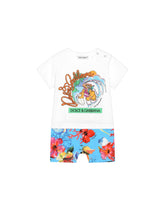Jersey onesie with Hawaiian print - | Dolce & Gabbana