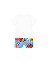 Jersey onesie with Hawaiian print - | Dolce & Gabbana