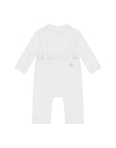Jersey and piqué onesie with DG embroidery - | Dolce & Gabbana