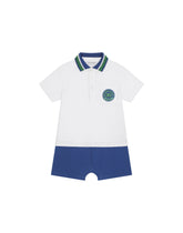 Cotton pique onesie with DG sport patch - | Dolce & Gabbana