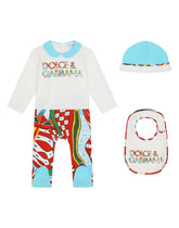 3-piece gift set in Carretto-print jersey - | Dolce & Gabbana