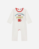 3-piece jersey gift set with Carretto print and contrasting piping - | Dolce & Gabbana