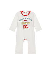 3-piece jersey gift set with Carretto print and contrasting piping - | Dolce & Gabbana