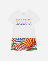 Carretto-print jersey onesie - | Dolce & Gabbana