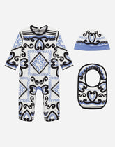 3-piece gift set in Marina-print jersey - | Dolce & Gabbana