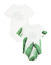 2-bodysuit gift set in banana-tree-print jersey - | Dolce & Gabbana
