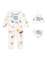 3-piece jersey gift set with DG print design - | Dolce & Gabbana