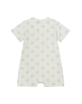 Jersey romper suit with DG logo print - | Dolce & Gabbana