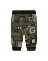 Jersey jogging pants with logo print - | Dolce & Gabbana
