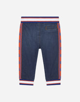 Stretch jersey denim jogging pants - | Dolce & Gabbana