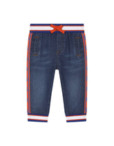 Stretch jersey denim jogging pants - | Dolce & Gabbana