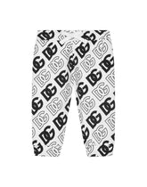 Jersey jogging pants with DG logo print - | Dolce & Gabbana