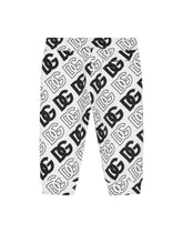 Jersey jogging pants with DG logo print - | Dolce & Gabbana