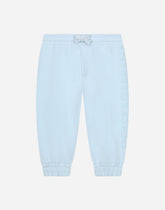 Jersey jogging pants with logo print - | Dolce & Gabbana