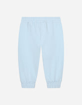 Jersey jogging pants with logo print - | Dolce & Gabbana