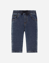 5-pocket denim jeans with Dolce&Gabbana logo - | Dolce & Gabbana