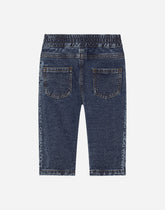 5-pocket denim jeans with Dolce&Gabbana logo - | Dolce & Gabbana