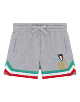 Jersey jogging shorts with DG logo print - | Dolce & Gabbana