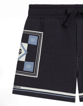 Sweatshirt-fabric shorts with print - | Dolce & Gabbana