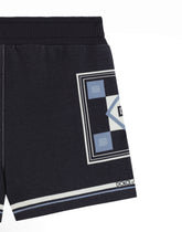 Sweatshirt-fabric shorts with print - | Dolce & Gabbana