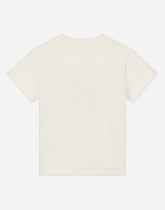 Jersey T-shirt with baby leopard logo print - | Dolce & Gabbana