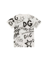 Jersey T-shirt with graffiti print - | Dolce & Gabbana