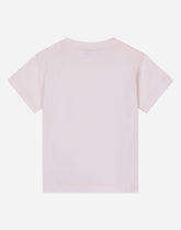Jersey T-shirt with DG logo baby leopard print - | Dolce & Gabbana