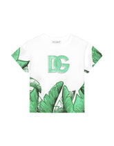 Jersey T-shirt with banana-tree DG logo print - | Dolce & Gabbana