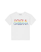 Jersey T-shirt with logo print - | Dolce & Gabbana