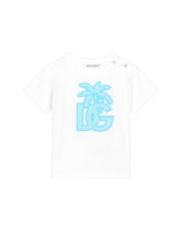 Jersey T-shirt with DG palm-tree print - | Dolce & Gabbana