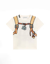 Jersey t-shirt with backpack print - | Dolce & Gabbana