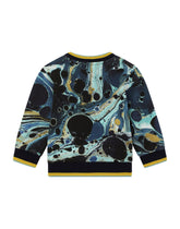 Round-neck jersey sweatshirt with marbled print - | Dolce & Gabbana